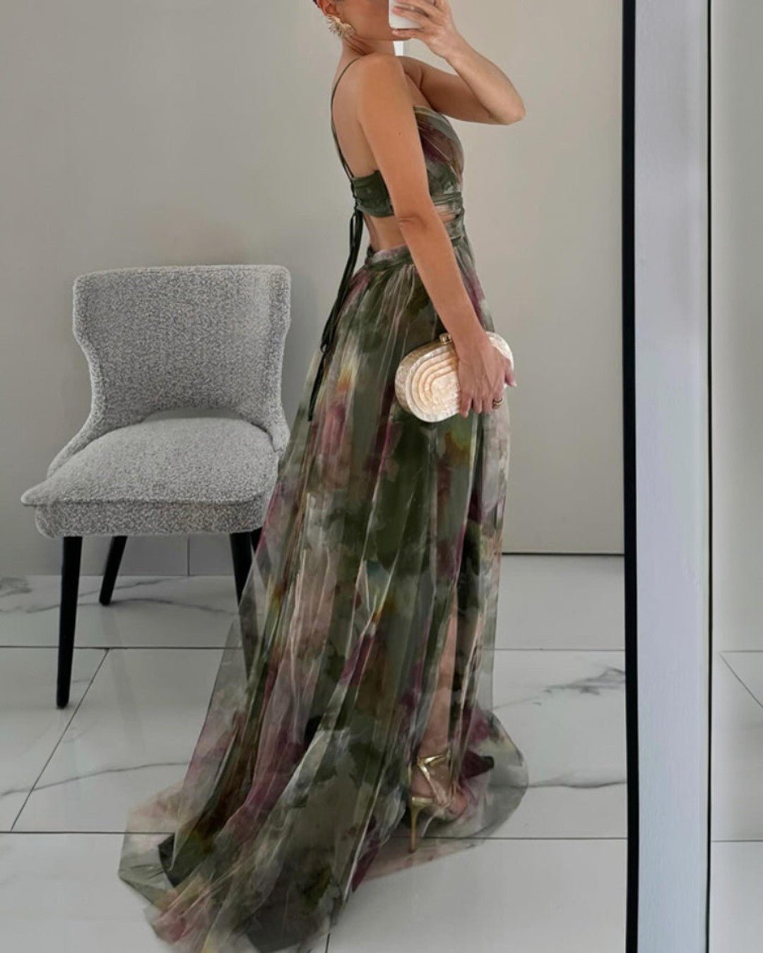 Giselle - vestido largo con estampado floral - SC