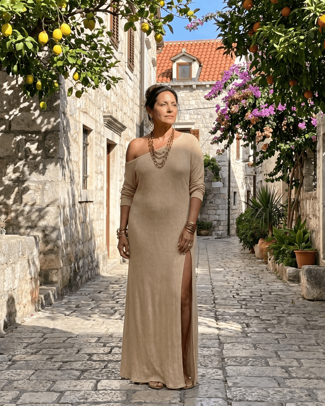 Asterelle | Vestido Midi de un Sólo Hombro - SC