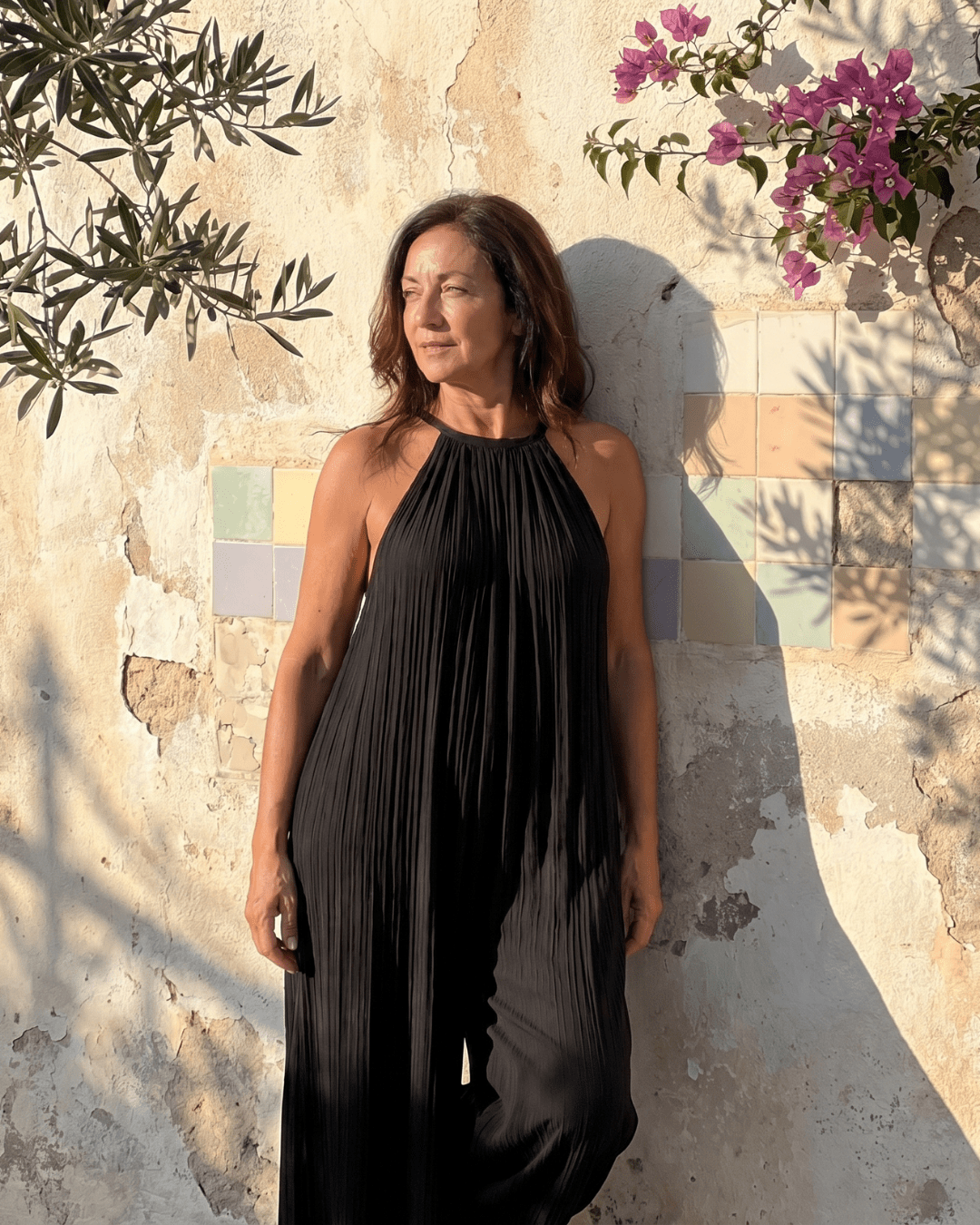 Sylvara | Enterizo de Pierna Ancha con Escote Halter - SC