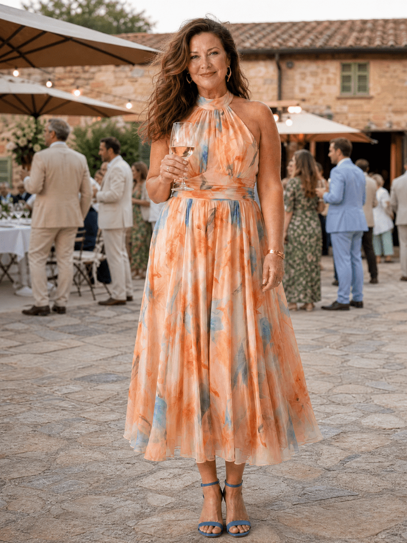 Elin | Vestido Midi con Escote Halter - SC