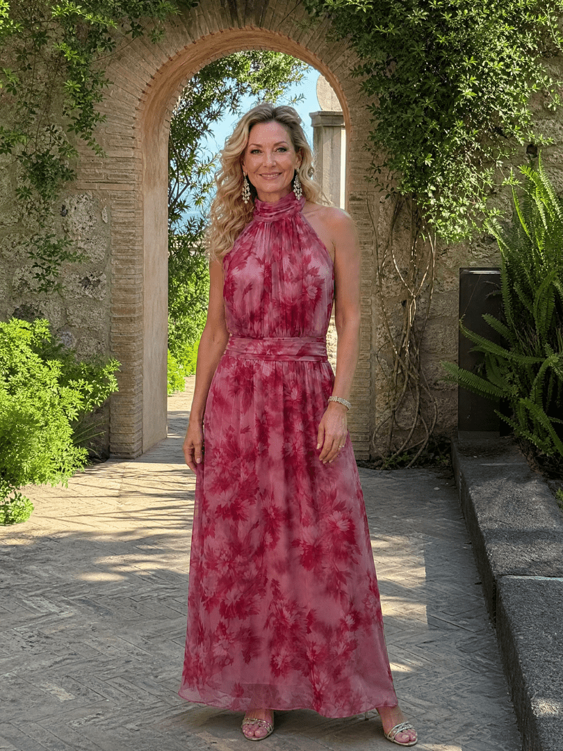 Avien | Vestido Midi Suave con Escote Halter - SC