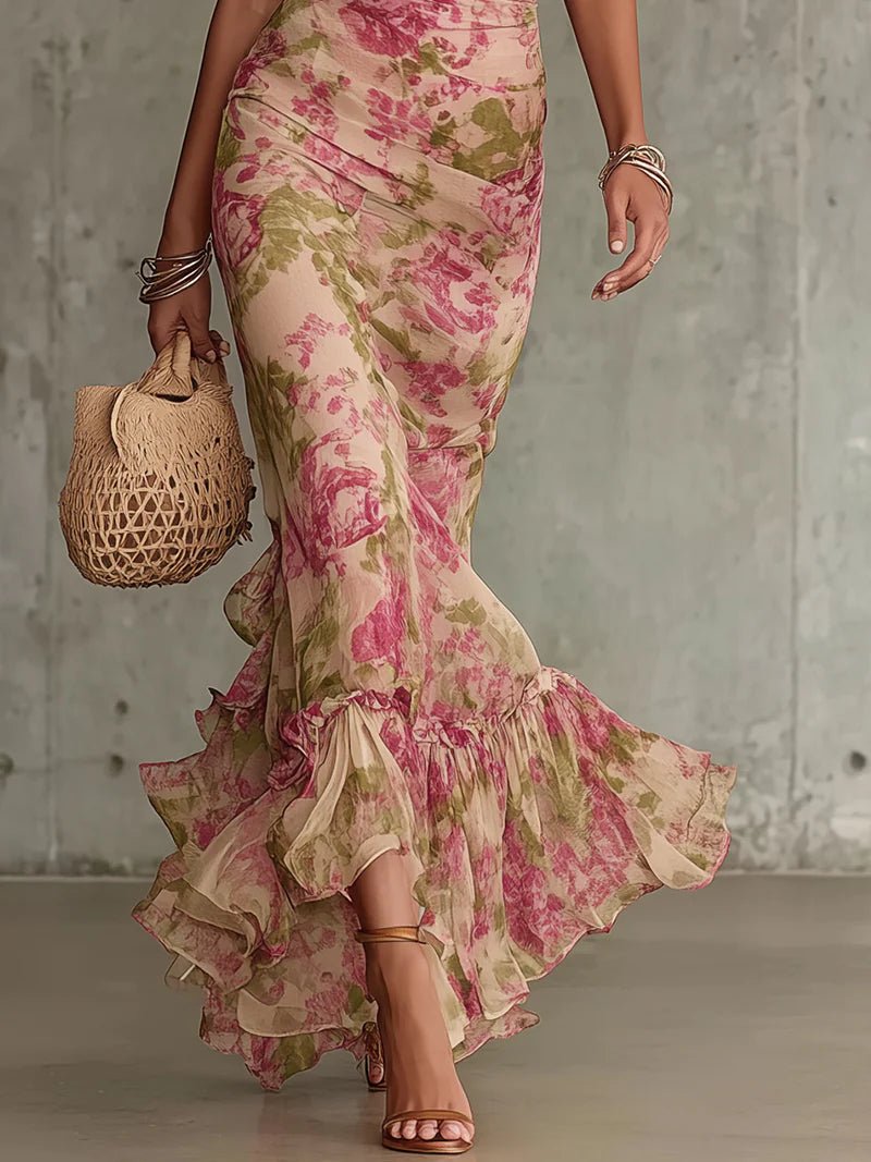Rosalie™ | Vestido Maxi con Estampado de Rosas - SC