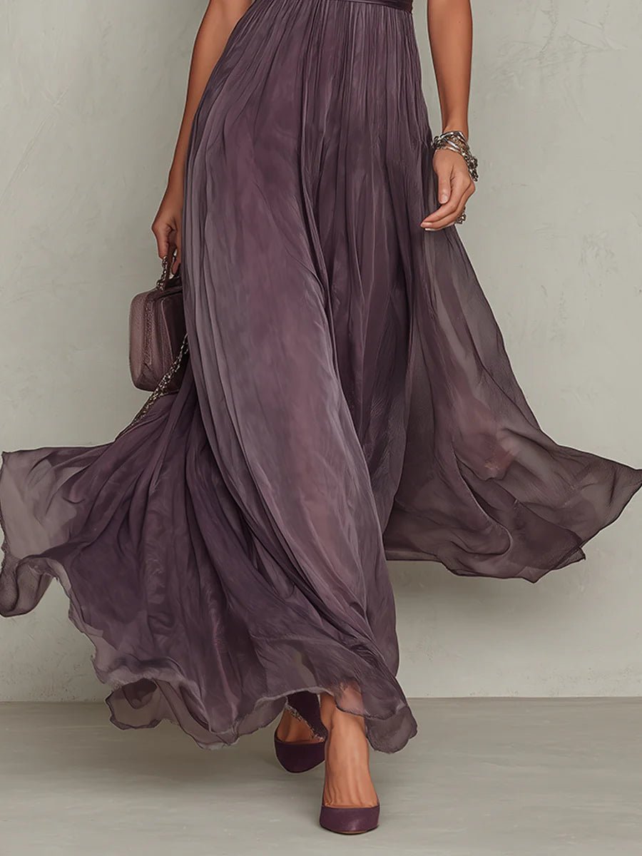 Mariela | Vestido Morado Largo - SC