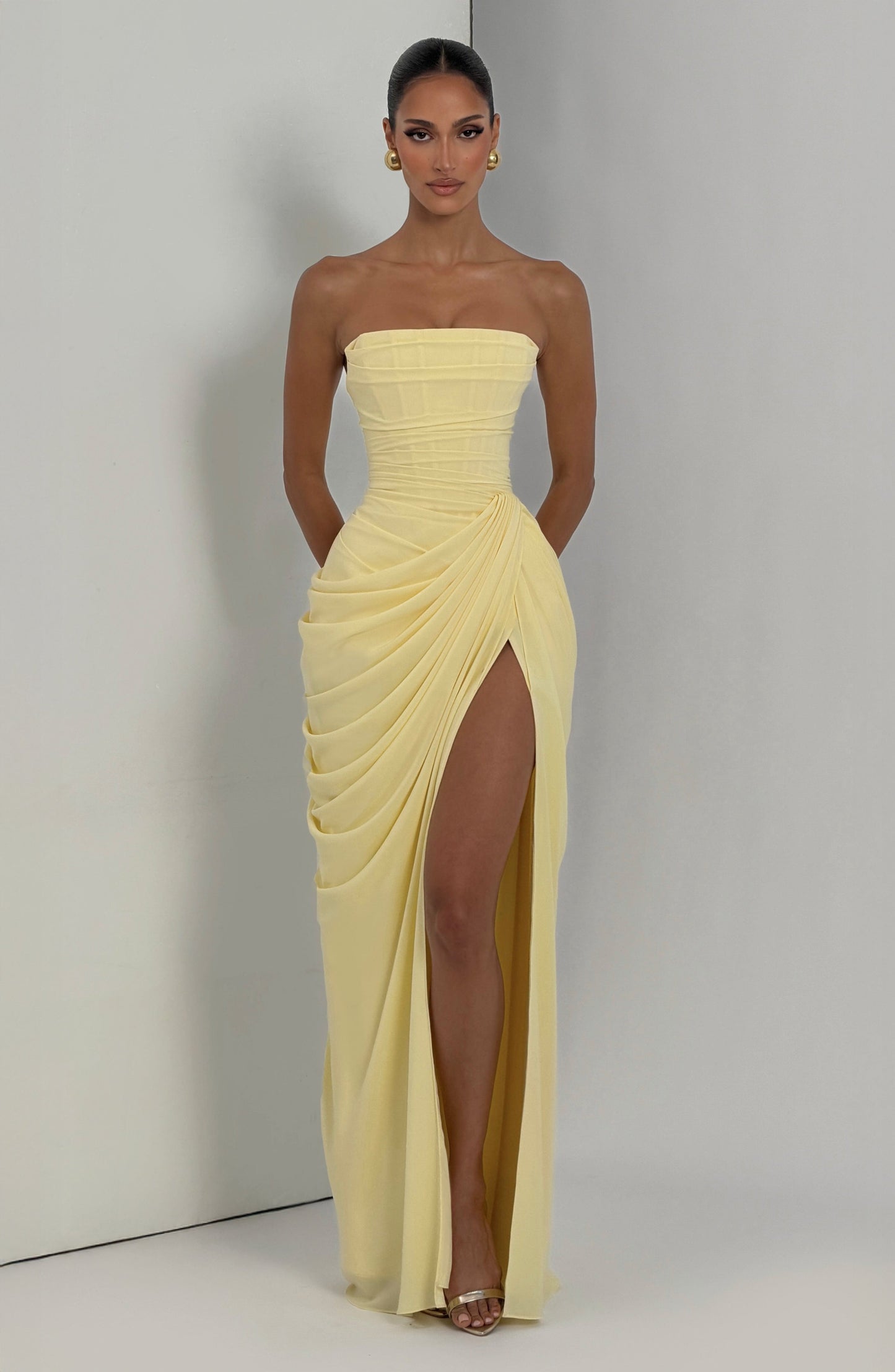 Cyra Vestido Largo - Limón - SC
