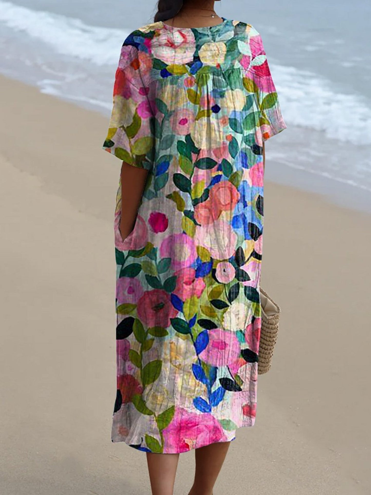 Vestido floral estilo vintage - SC