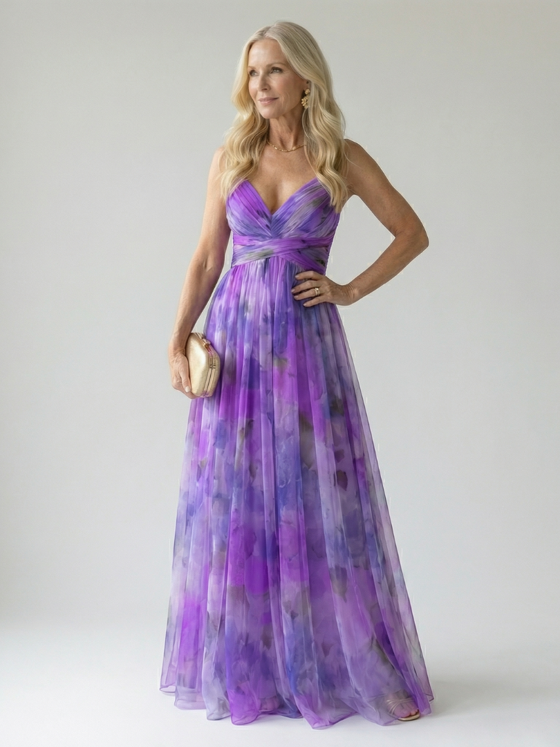 Isel | Vestido maxi envolvente suave