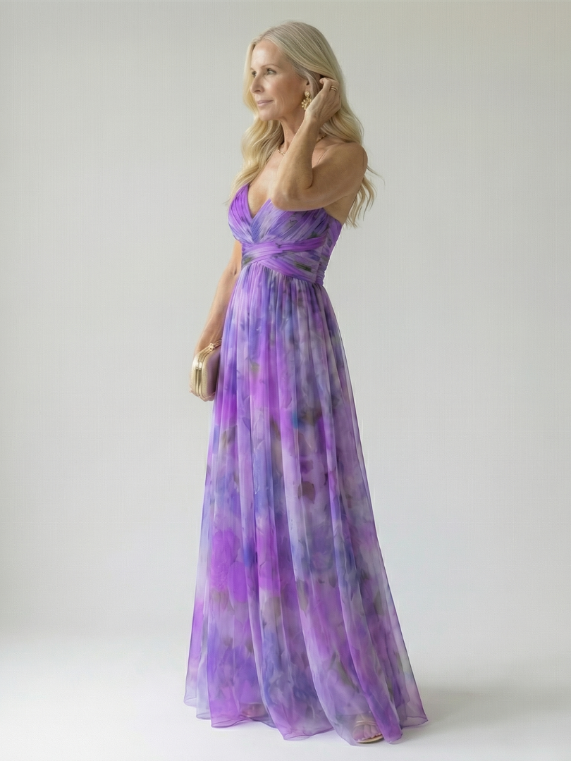 Isel | Vestido maxi envolvente suave