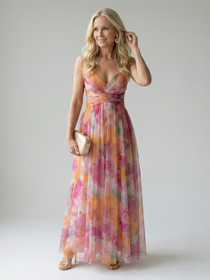 Isel | Vestido maxi envolvente suave