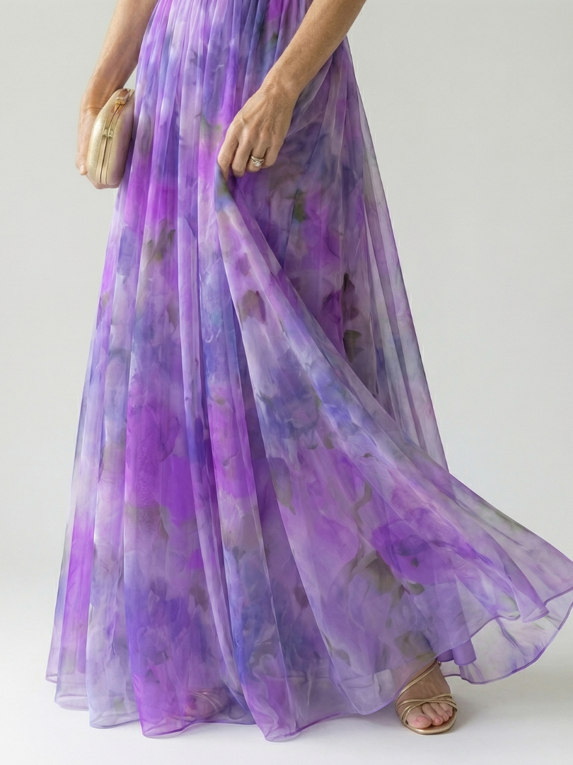 Isel | Vestido maxi envolvente suave
