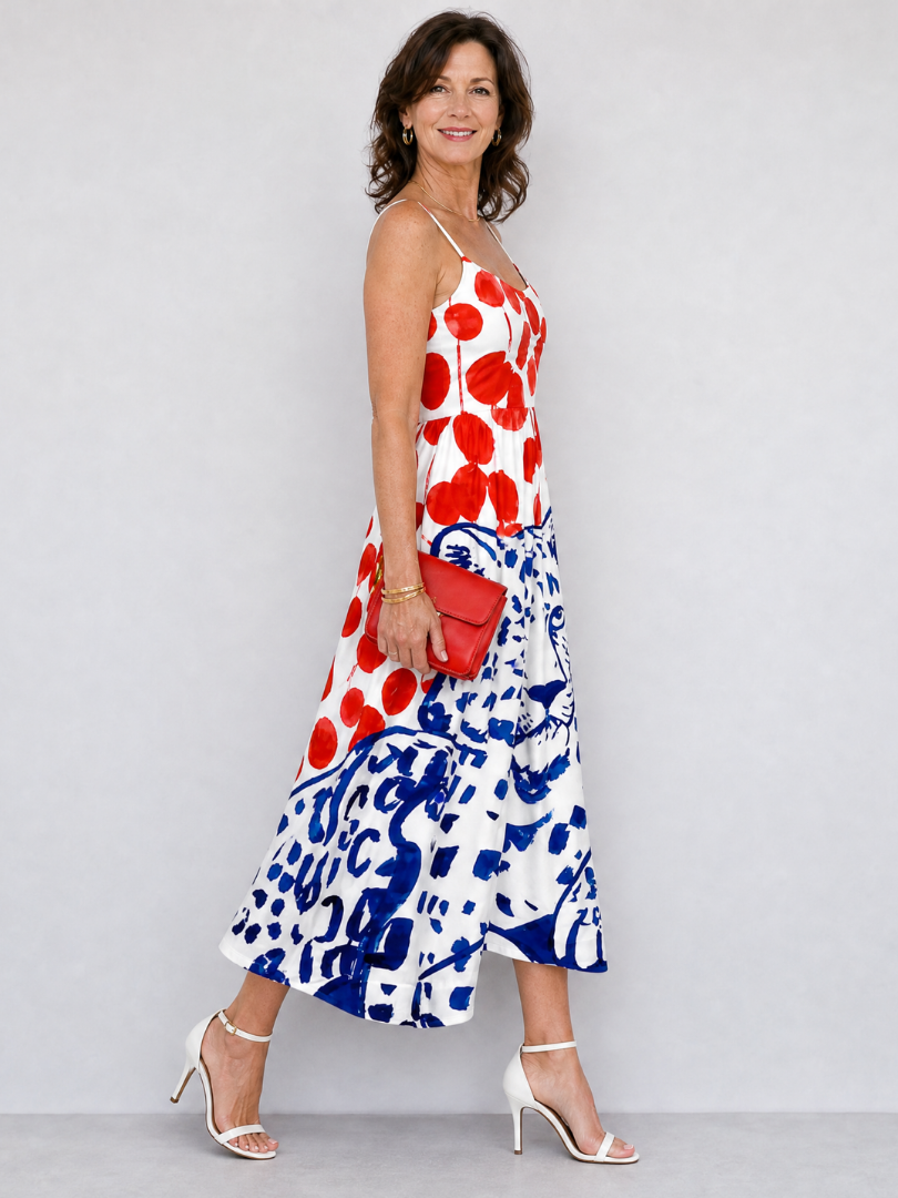 Zarelia | Vestido Midi con Estampado de Leopardo