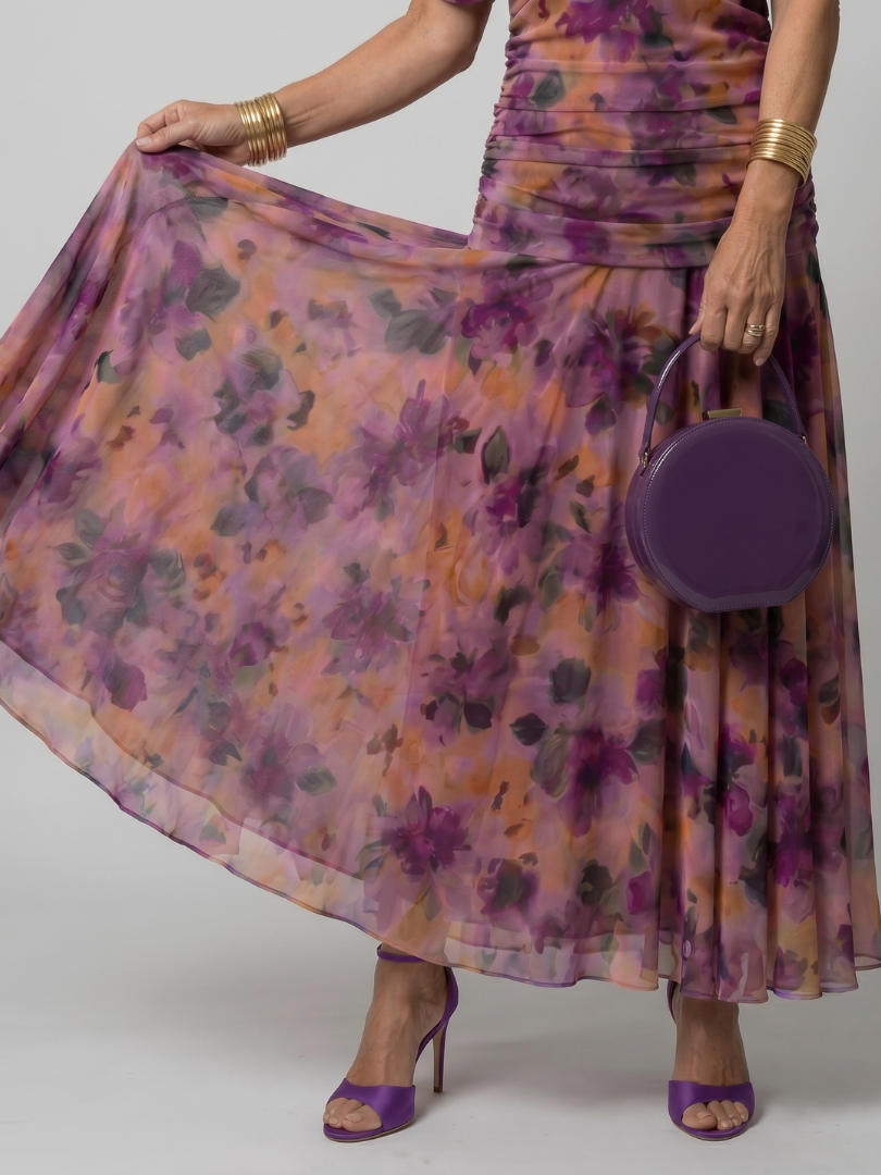 Calen | Vestido midi fluido con hombros al descubierto