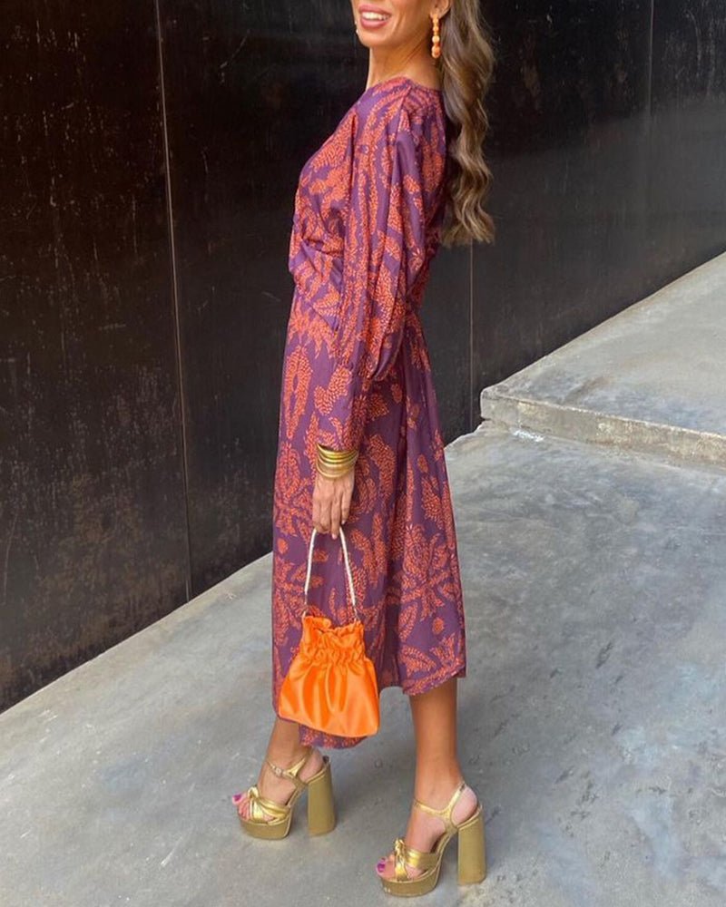 Isadora™ – Vestido Midi Elegante con Estampado de Encanto Atemporal - SC