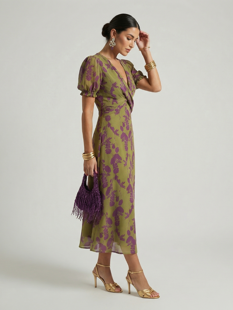 Virel | Vestido midi floral holgado