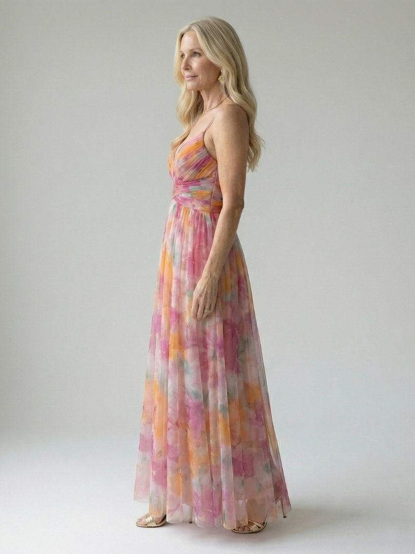 Isel | Vestido maxi envolvente suave