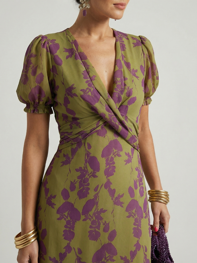 Virel | Vestido midi floral holgado