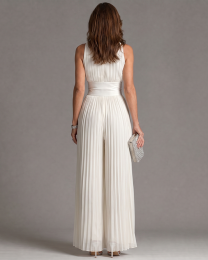 Zakira | Mono con Escote Halter y Pierna Ancha