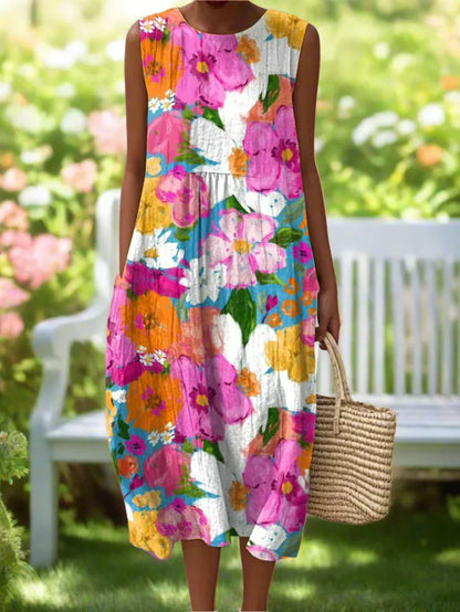 Roselora | Vestido de Verano Floral Acuarela - SC