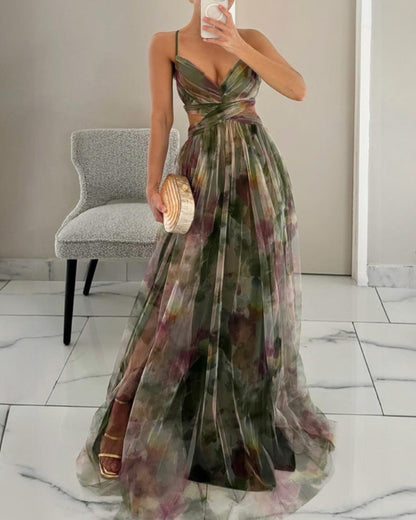 Giselle - vestido largo con estampado floral - SC