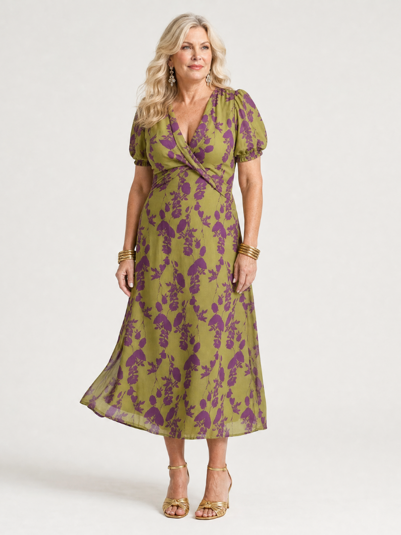 Virel | Vestido midi floral holgado