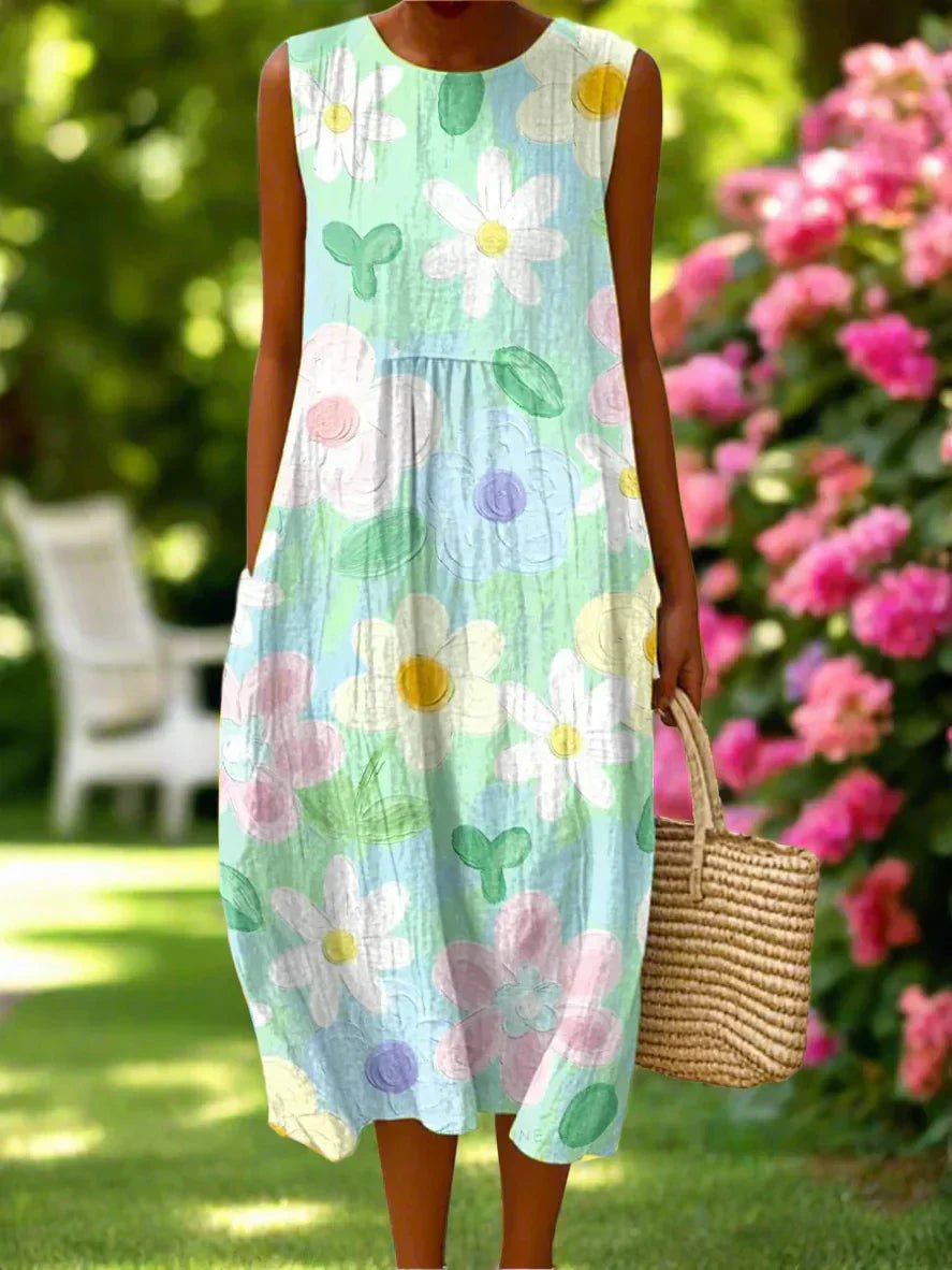 Roselora | Vestido de Verano Floral Acuarela - SC