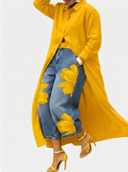 FLORA | Jeans Anchos + Camisa GRATIS - SC
