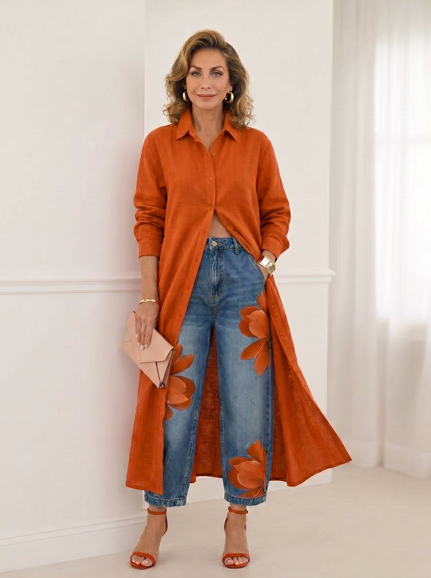 FLORA |  Jeans Anchos + Camisa GRATIS