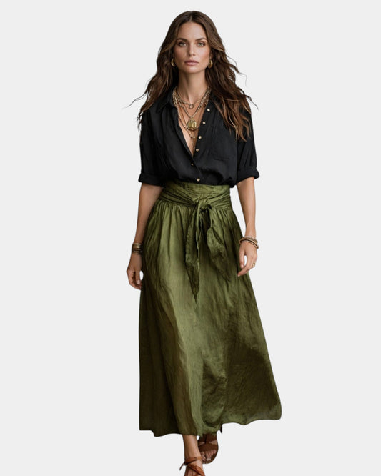 Daniela | Falda Midi + Camisa Negra GRATIS - SC
