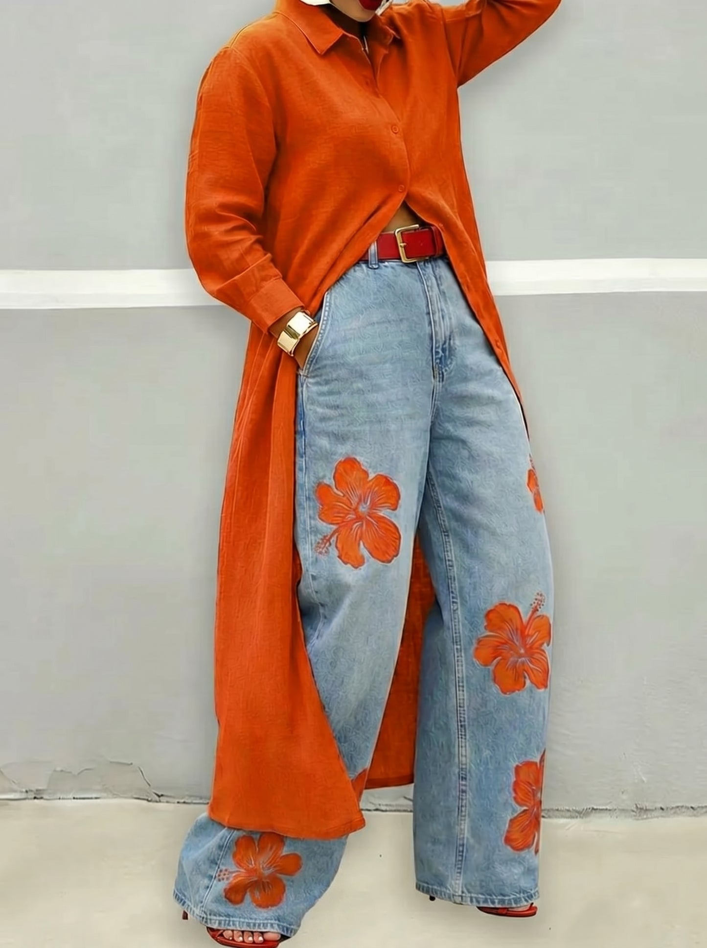 FLORA | Conjunto Pantalón y Camisón - SC