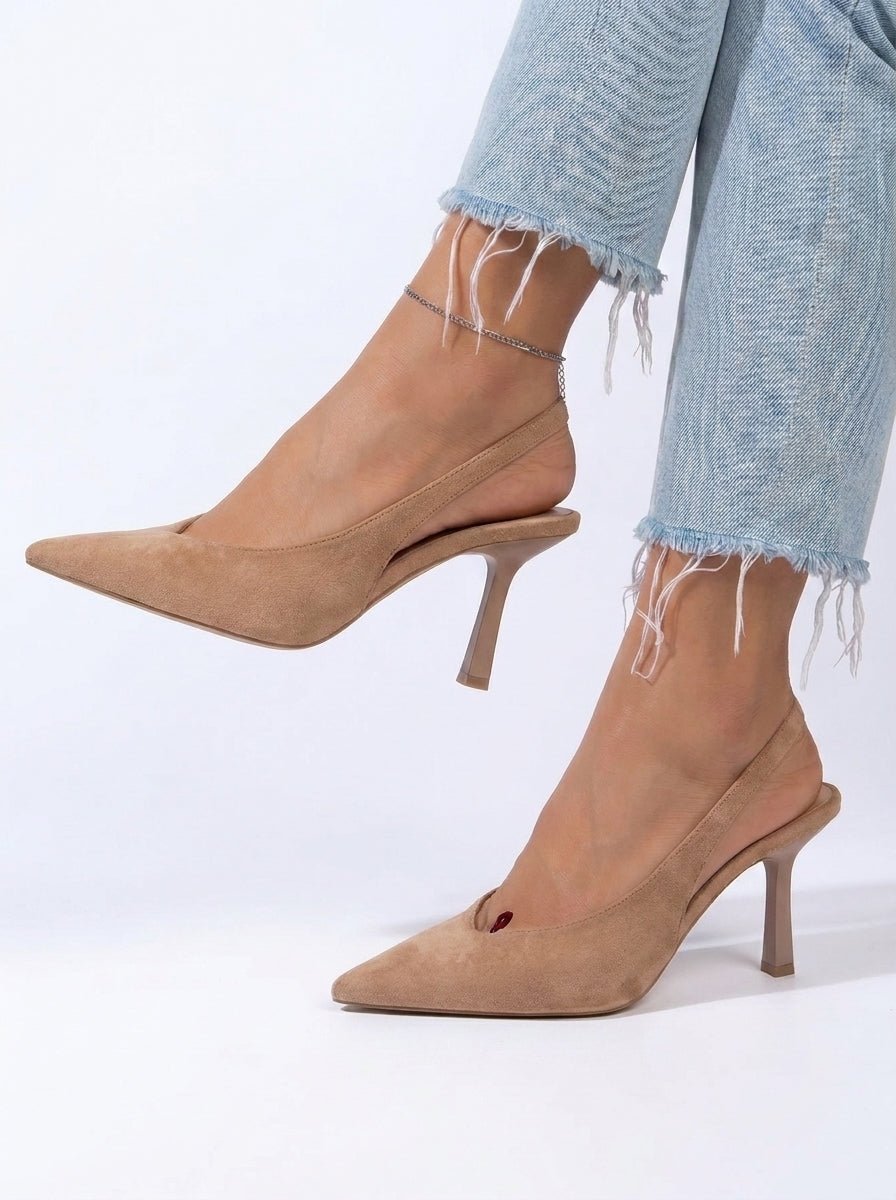 Marlena™ | Tacones bajos de color nude - SC