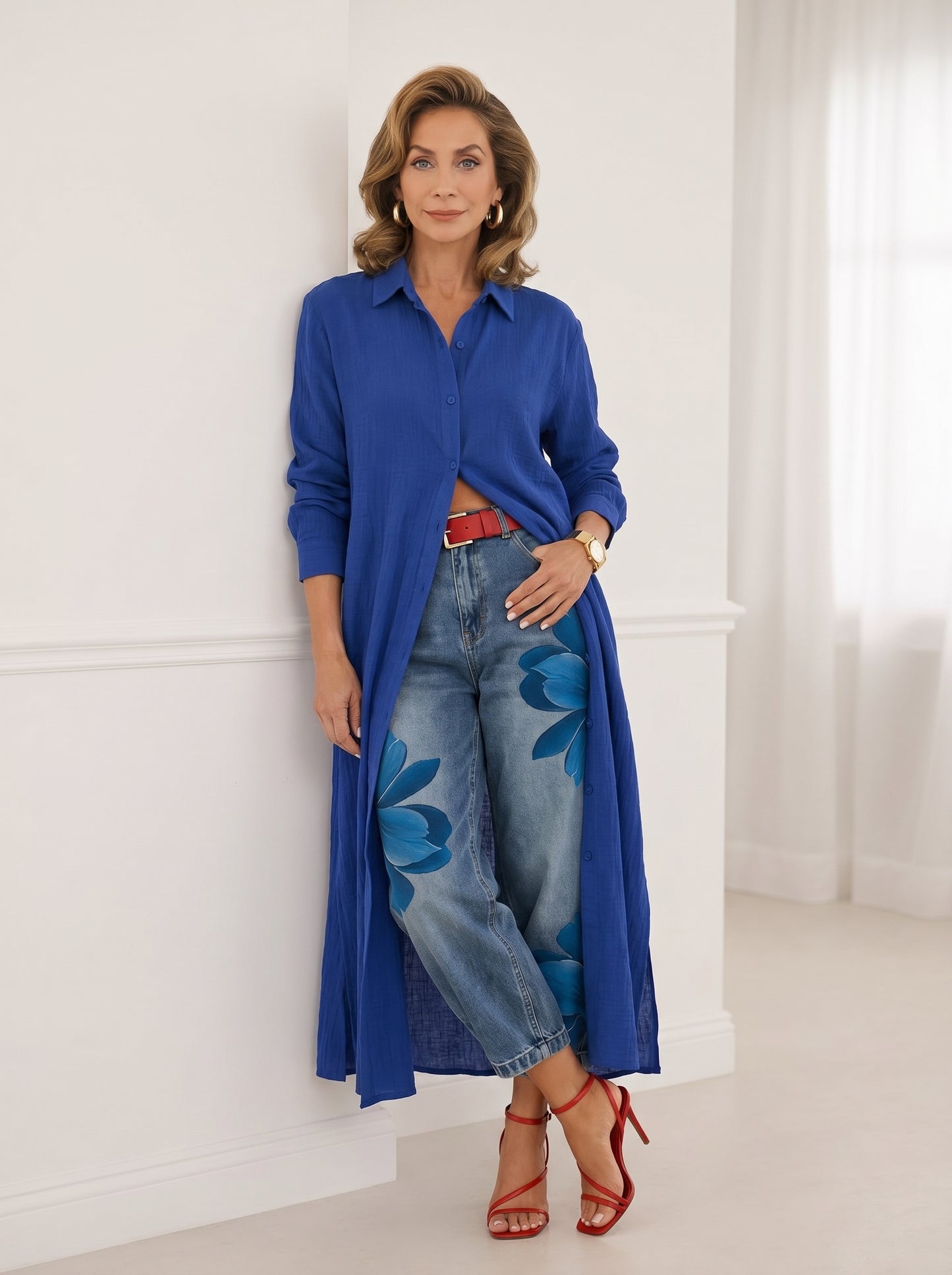 FLORA | Jeans Anchos + Camisa GRATIS