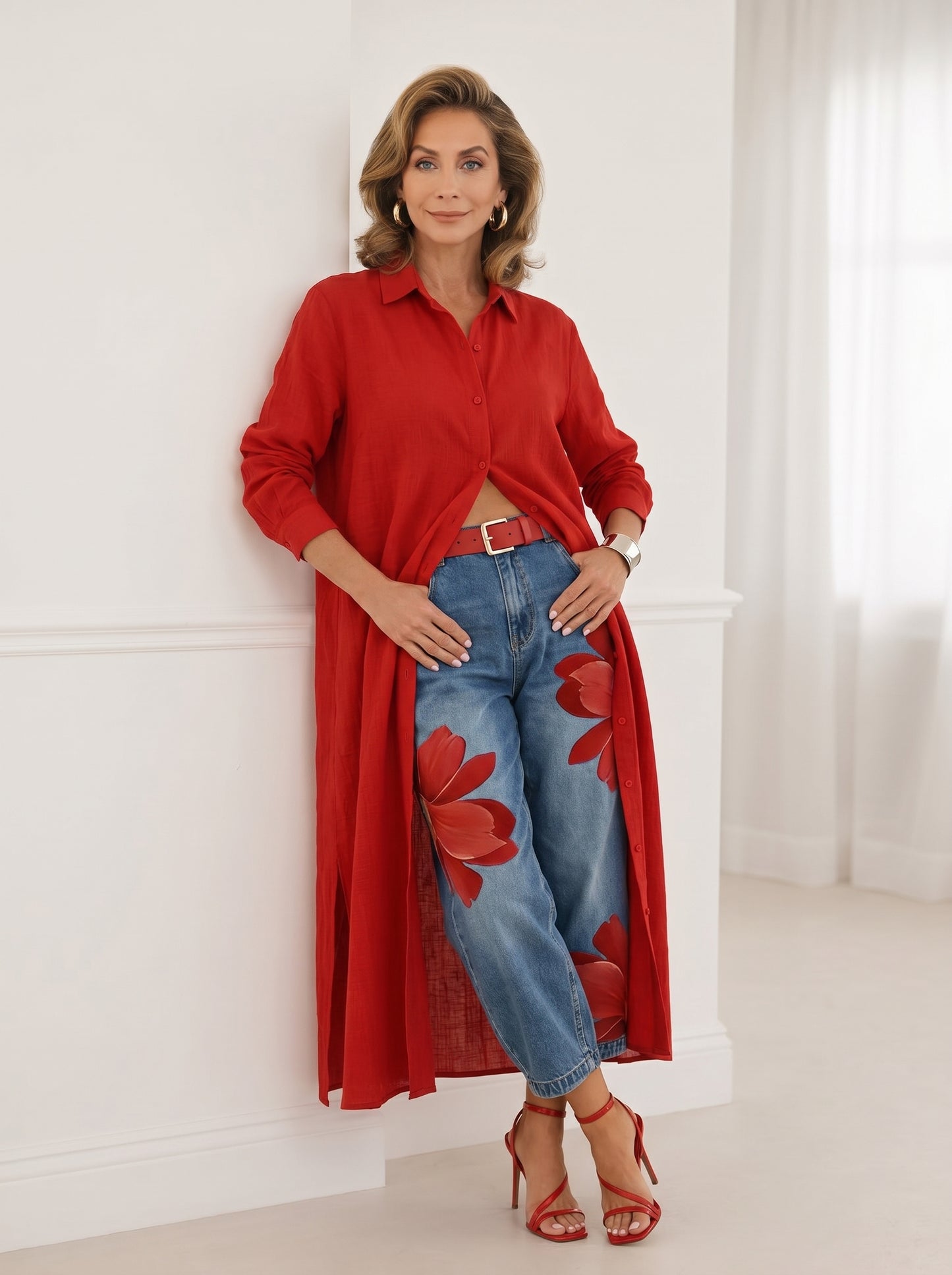 FLORA |  Jeans Anchos + Camisa GRATIS