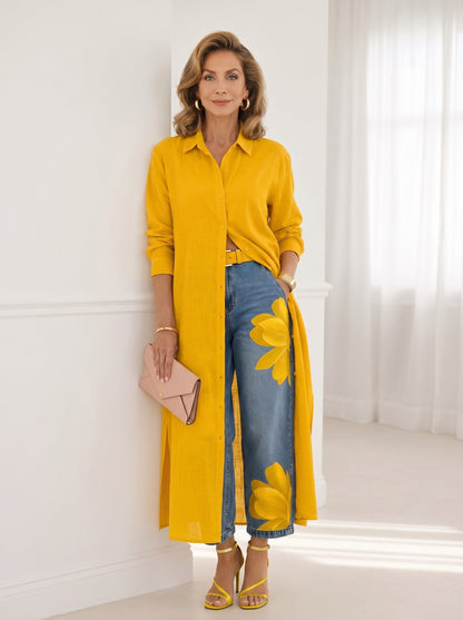 FLORA |  Jeans Anchos + Camisa GRATIS