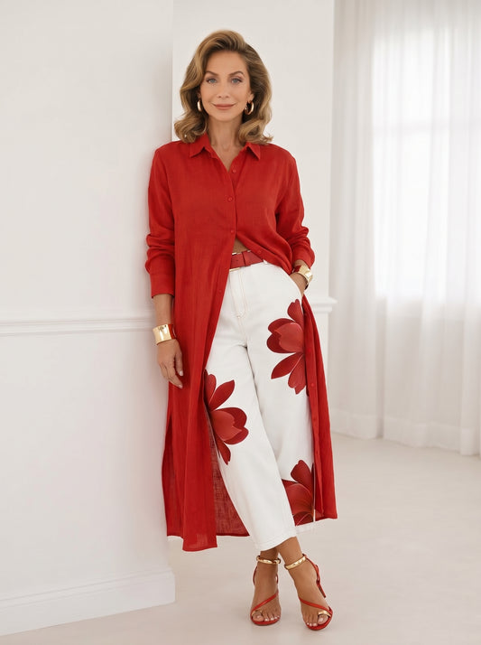 FLORA |  Jeans Anchos + Camisa GRATIS