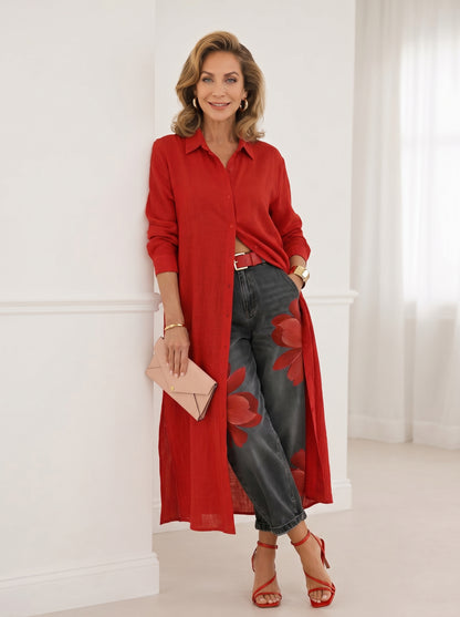 FLORA |  Jeans Anchos + Camisa GRATIS