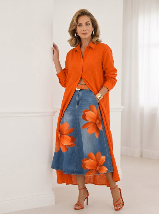 FLORENCIA | Falda Larga + Camisa GRATIS