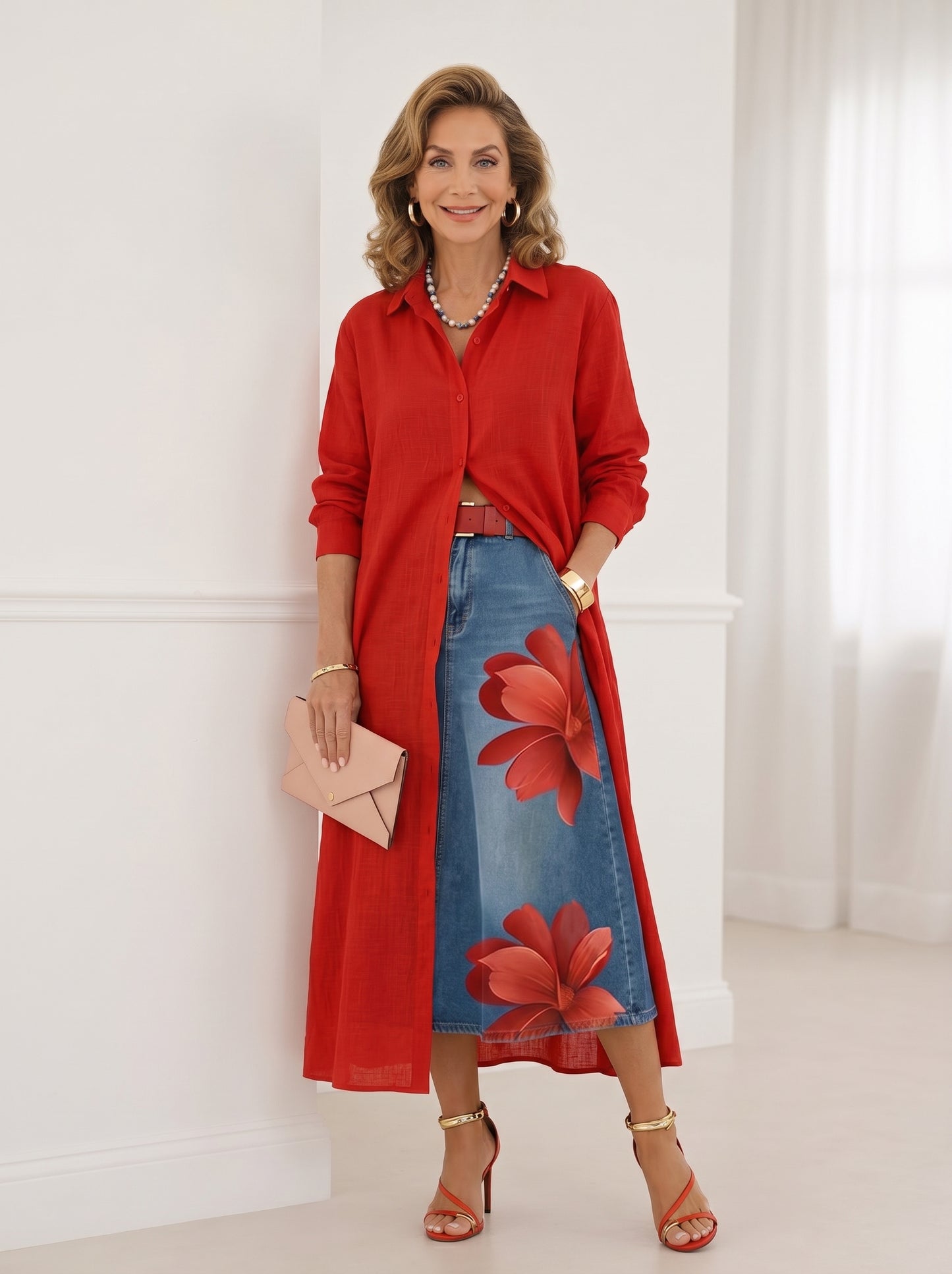 PACK FLORA MODELS | Juego de Jeans y Falda  + Camisa GRATIS