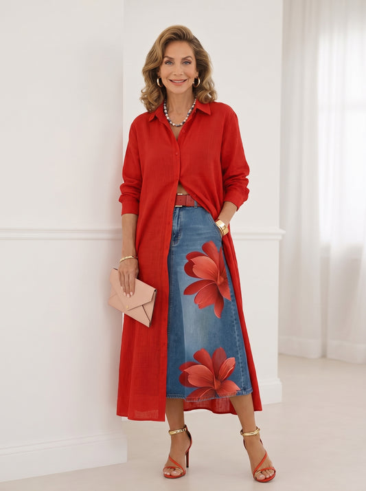 FLORENCIA | Falda Larga + Camisa GRATIS