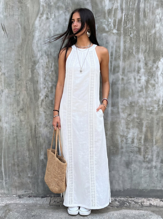 Jimena - Vestido Midi con Cuello Mao - SC