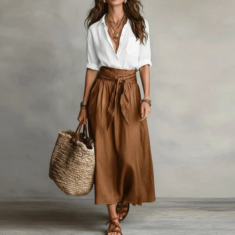 Daniela | Falda Midi + Camisa Negra GRATIS