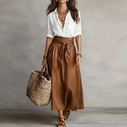 Daniela | Falda Midi + Camisa Negra GRATIS