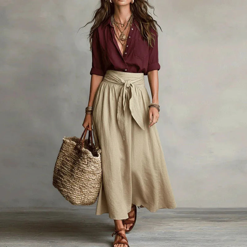 Daniela | Falda Midi + Camisa Negra GRATIS