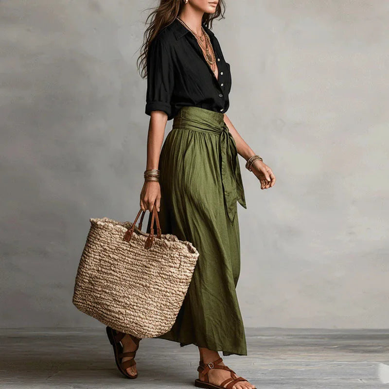 Daniela | Falda Midi + Camisa Negra GRATIS