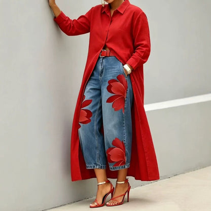 FLORA | Jeans Anchos + Camisa GRATIS - SC