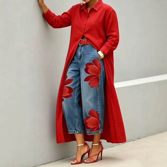 FLORA | Jeans Anchos + Camisa GRATIS - SC