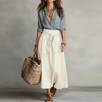 Daniela | Falda Midi + Camisa Negra GRATIS