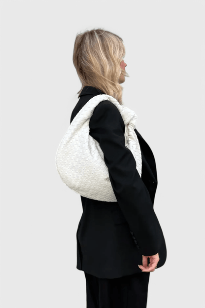 Bolso de Hombro Tejido Mediano Sage - SC