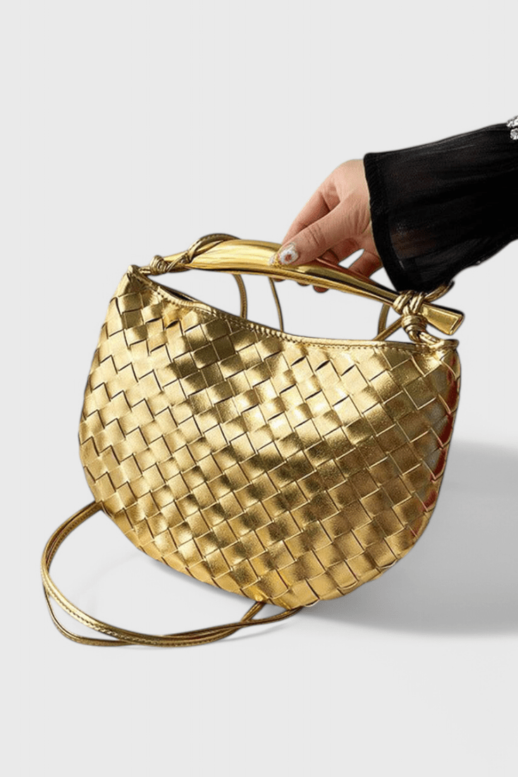 Bolso Gerda Woven con Asa de Oro - SC
