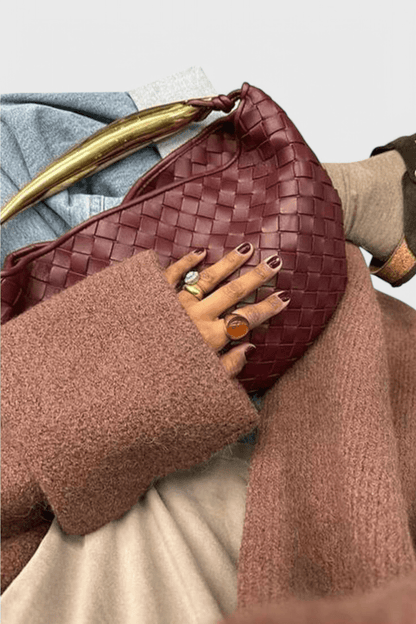 Bolso Gerda Woven con Asa de Oro - SC