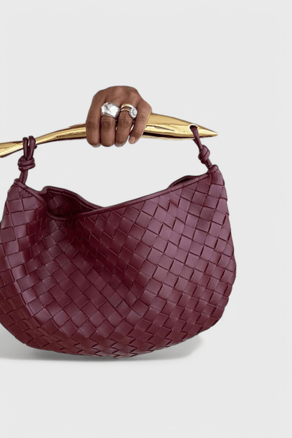 Bolso Gerda Woven con Asa de Oro - SC