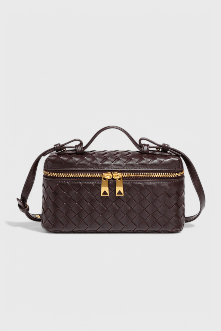 Bolso Mini Woven Milla con Acentos Dorados - SC